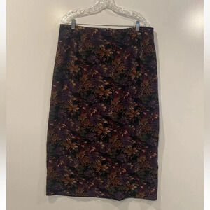 Briggs New York Floral Print Long Skirt Womens Size 18W (187)